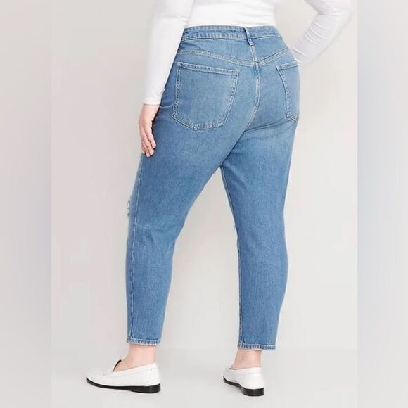 Old Navy Women's High-Waisted Og Straight  Jeans PLUS SIZE - Picture 2 of 11